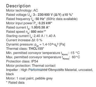 Рабочие параметры RH45V-6DK.4C.1R