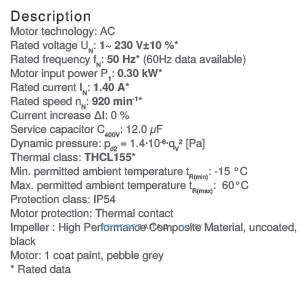 Рабочие параметры RH45V-6EK.4F.1R