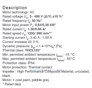 Рабочие параметры RH45V-VDK.4F.1R