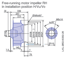 Размеры RH50V-6EK.4.1R