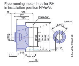 Размеры RH50V-ADK.4C.1R