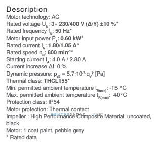 Рабочие параметры RH56V-6DK.4F.1R