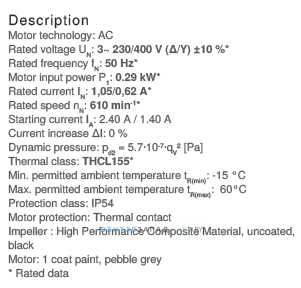 Рабочие параметры RH56V-8DK.4F.1R