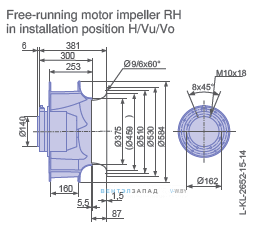 Размеры RH56V-8EK.6C.1R