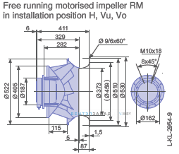 Размеры RM50D-6EK.6C.1R