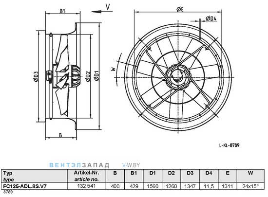 Ziehl-abegg FC125-ADL.8S.V7 купить, цены, каталоги