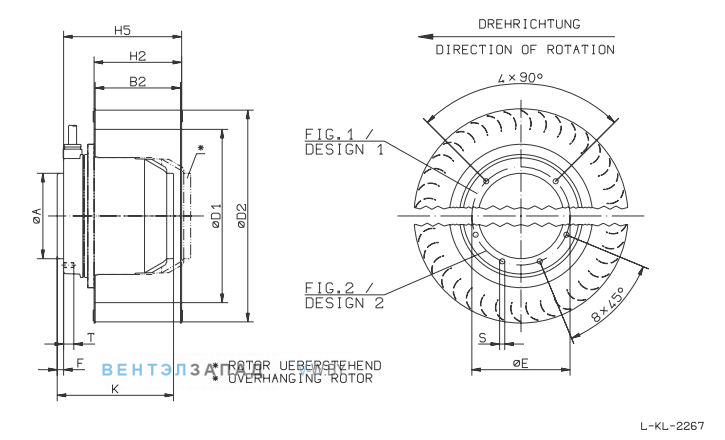 Ziehl-abegg RE31P-6DK.6C.1R рабочие колеса, стоимость, прайс